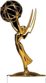 Emmy Award statuette. David Schassler, New York Emmy winner