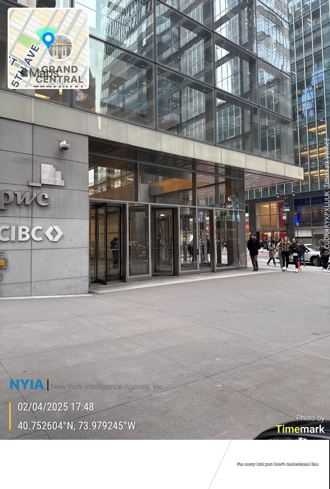 NYIA investigator on assignment in Midtown near Grand Central
